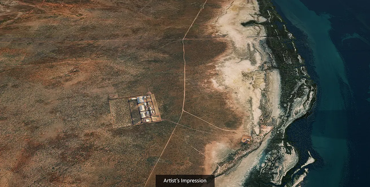 Artist's impression of the desalination plant